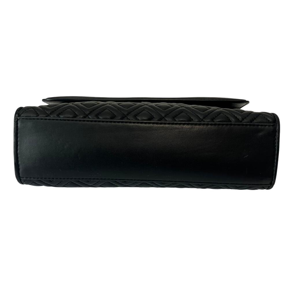 Tory Burch Fleming Quilted Leather Convertible Shoulder Bag Black Gold tone - Picture 9 of 12